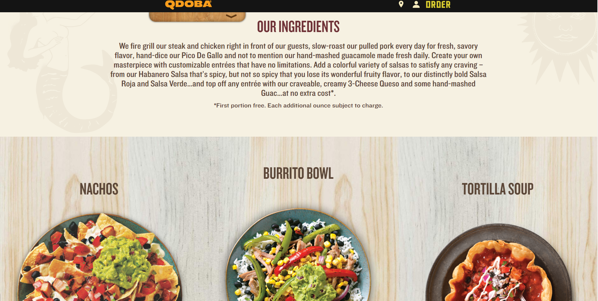 Qdoba Website Screenshot